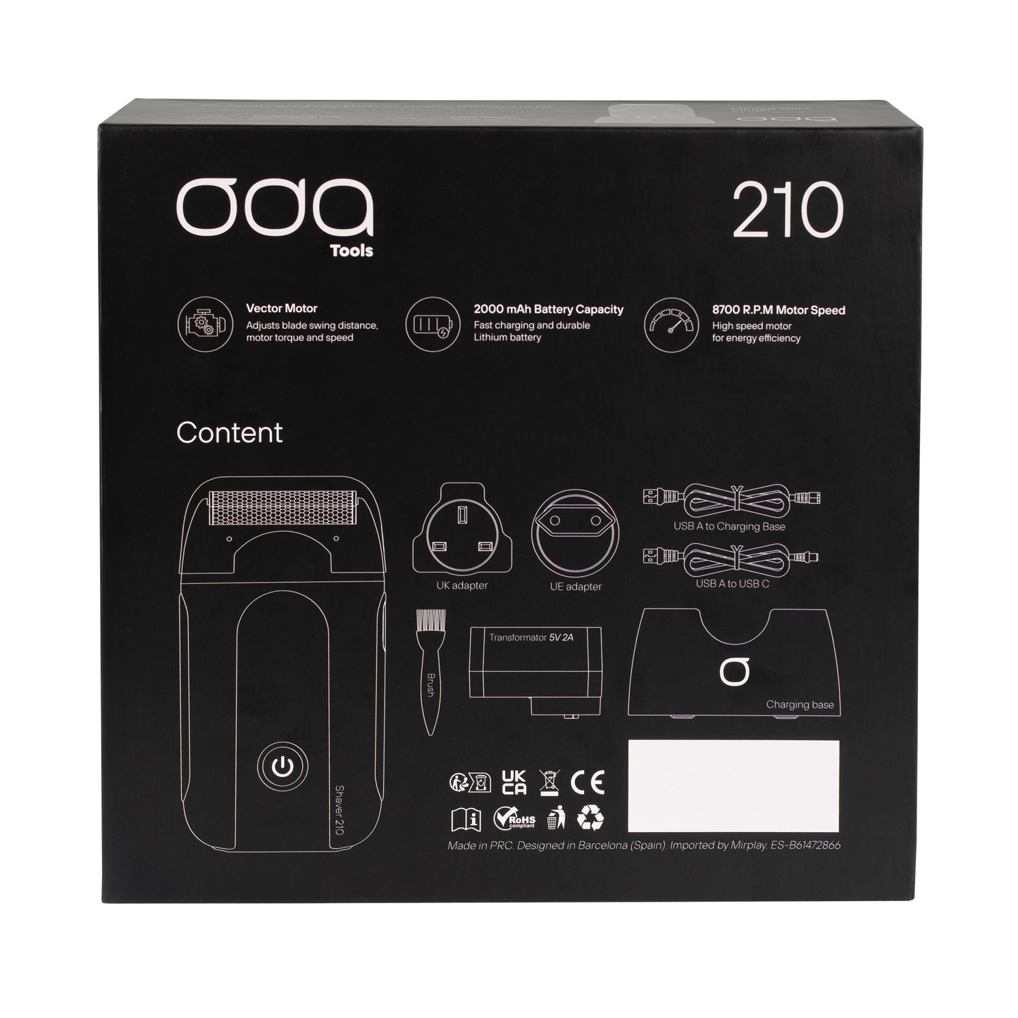 ODA 210 Professional Shaver with Vector Motor - NEW IN!