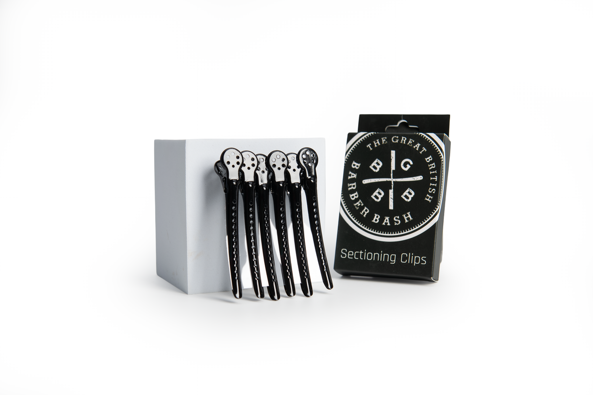 Professional metal Black sectioning clips - Box of 6