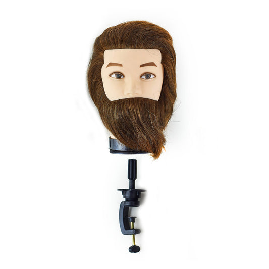 Barber Training Head with beard - Length 6"